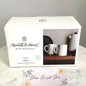Hearth and Hand with Magnolia Set of Two Mugs Stoneware New In Box NWT